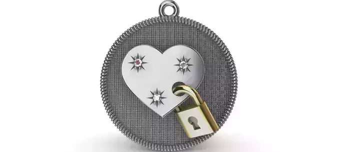 Heart and Padlock Medal