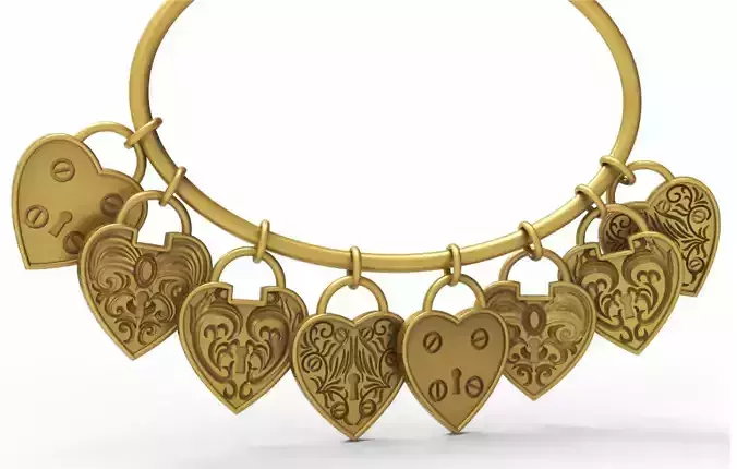 Heart and Padlock Pendants Colection