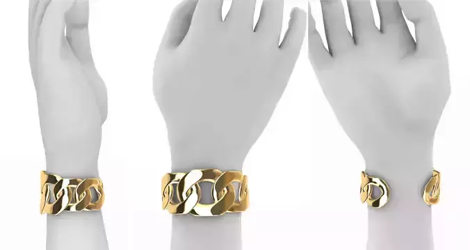 Grumet Chain Bracelet 3D print model