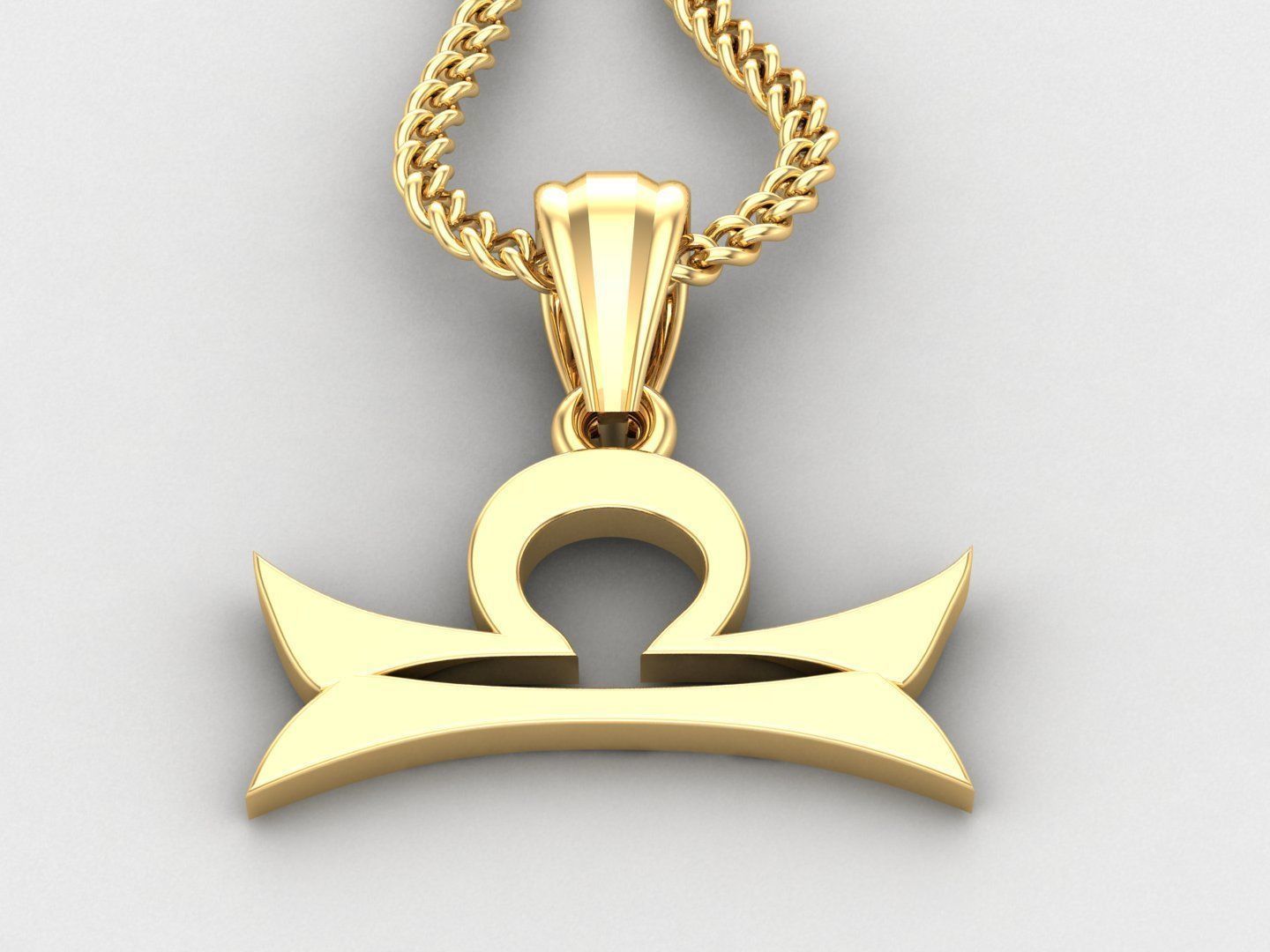 Libra Light Gold Pendant Version 5 3D print model_2