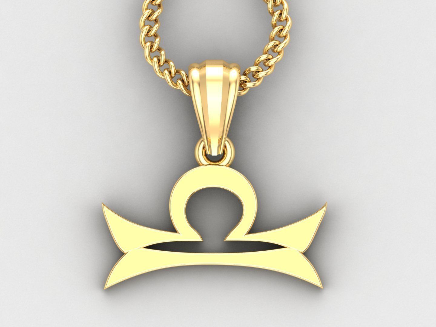 Libra Light Gold Pendant Version 5 3D print model_4
