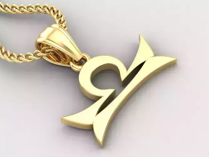 Libra Light Gold Pendant Version 5 3D print model