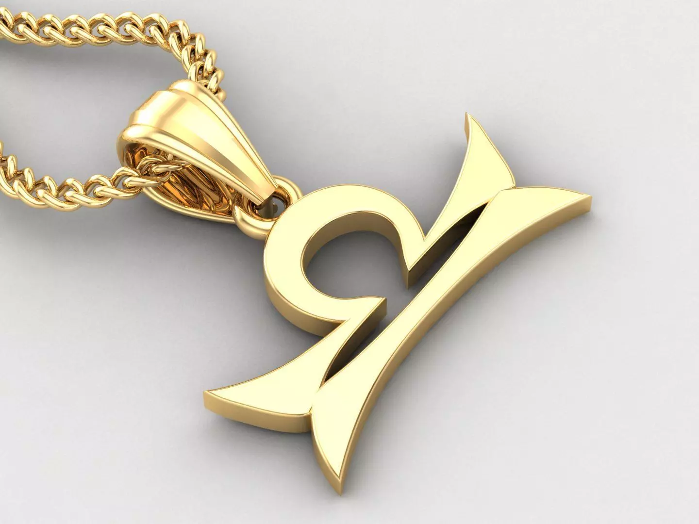 Libra Light Gold Pendant Version 5 3D print model_0