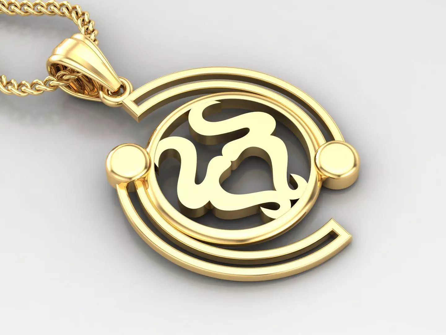 Galaxy Taurus Light Gold Pendant Version 8 3D print model_0