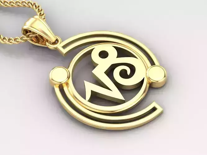 Galaxy apricom Light Gold Pendant Version 8 3D print model