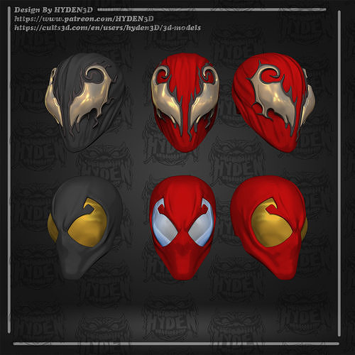 TOXIN SPIDERMAN HEAD 3D print model
