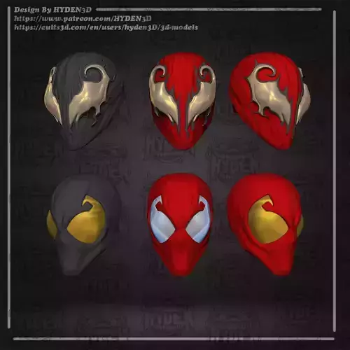 TOXIN SPIDERMAN HEAD 3D print model
