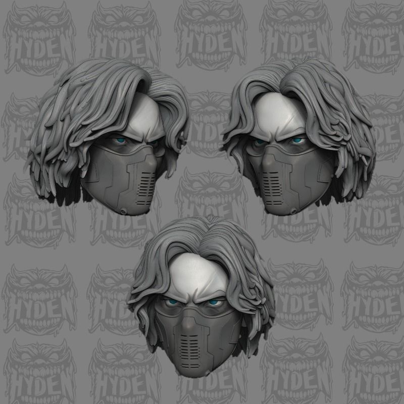 WINTER SOLDIER HEAD AND ARM 3D print model_4