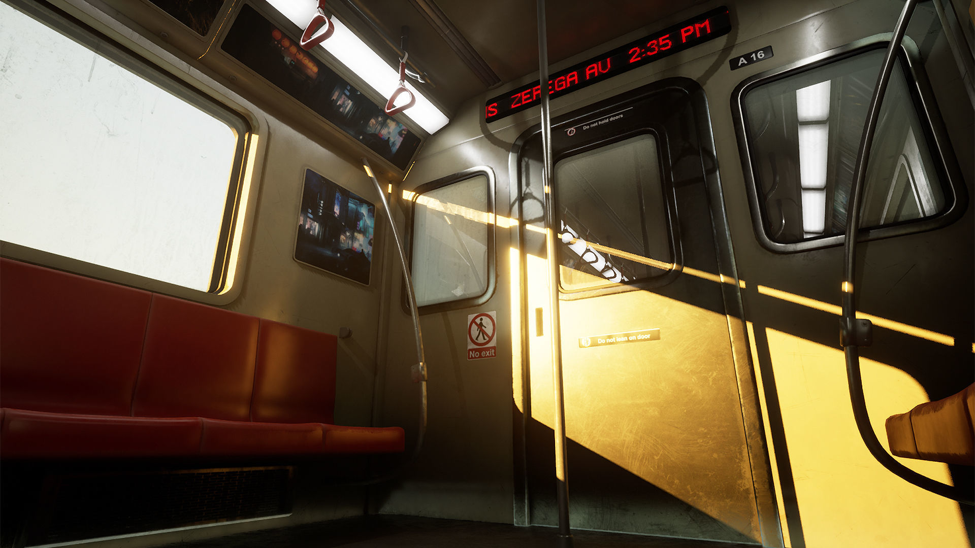 Subway Interior Low-poly 3D model_1