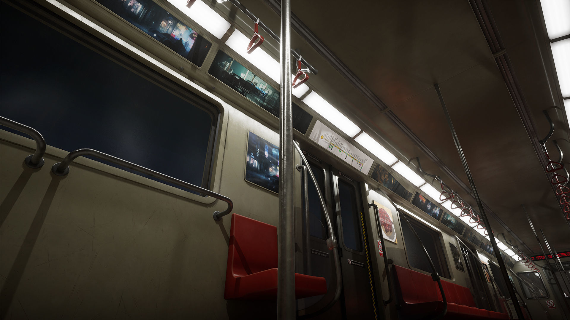Subway Interior Low-poly 3D model_3