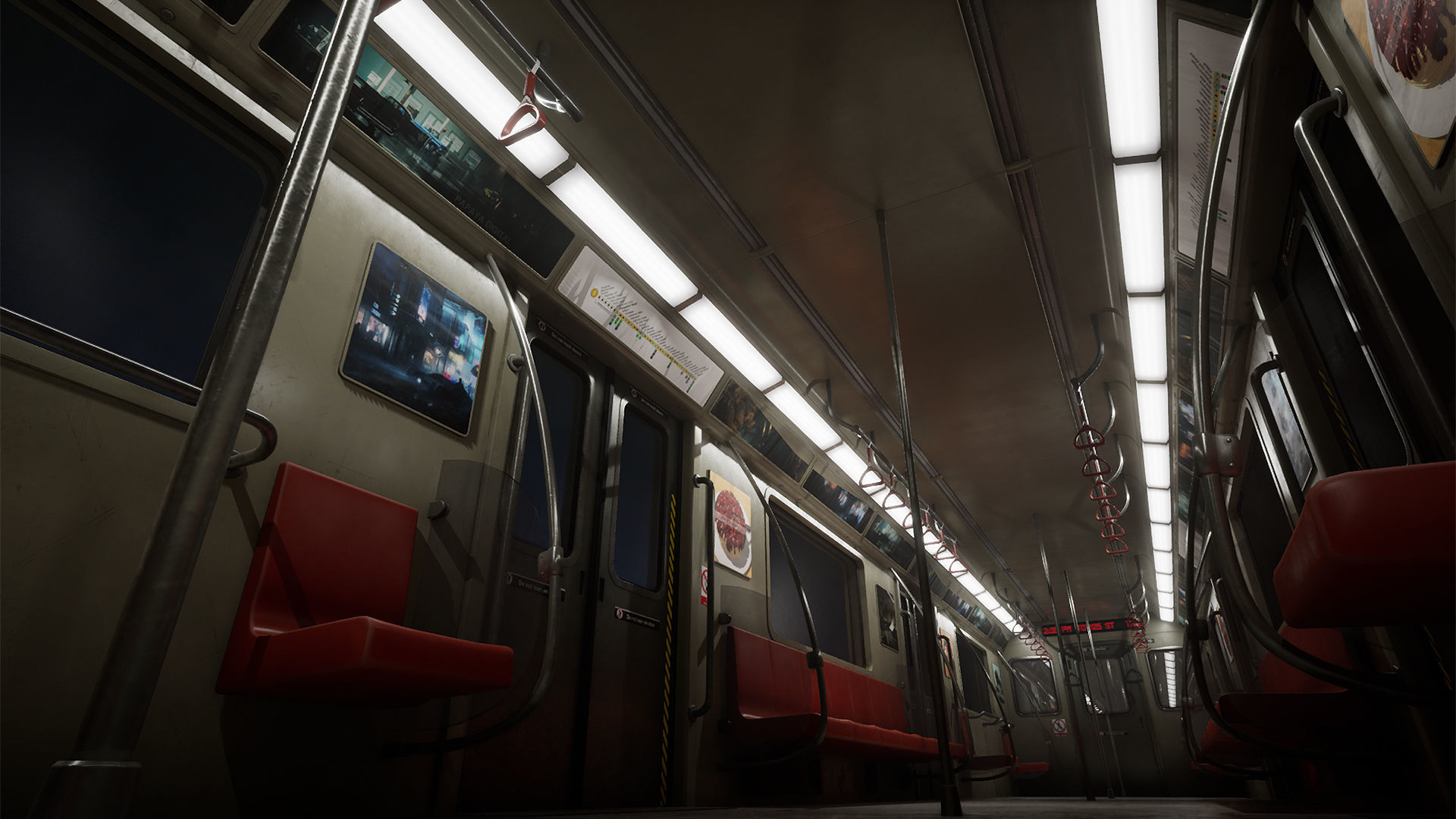 Subway Interior Low-poly 3D model_2