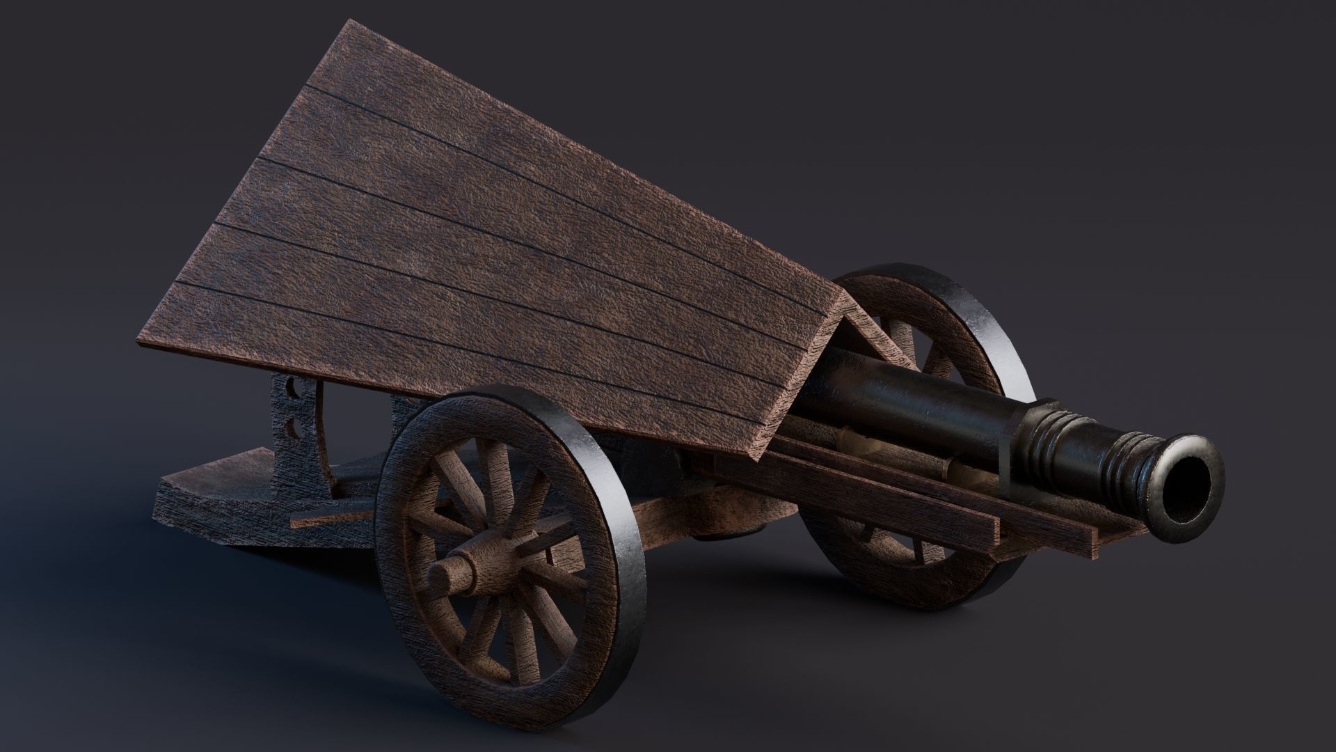 Da Vinci Inventions - Spingarde  Low-poly 3D model_6
