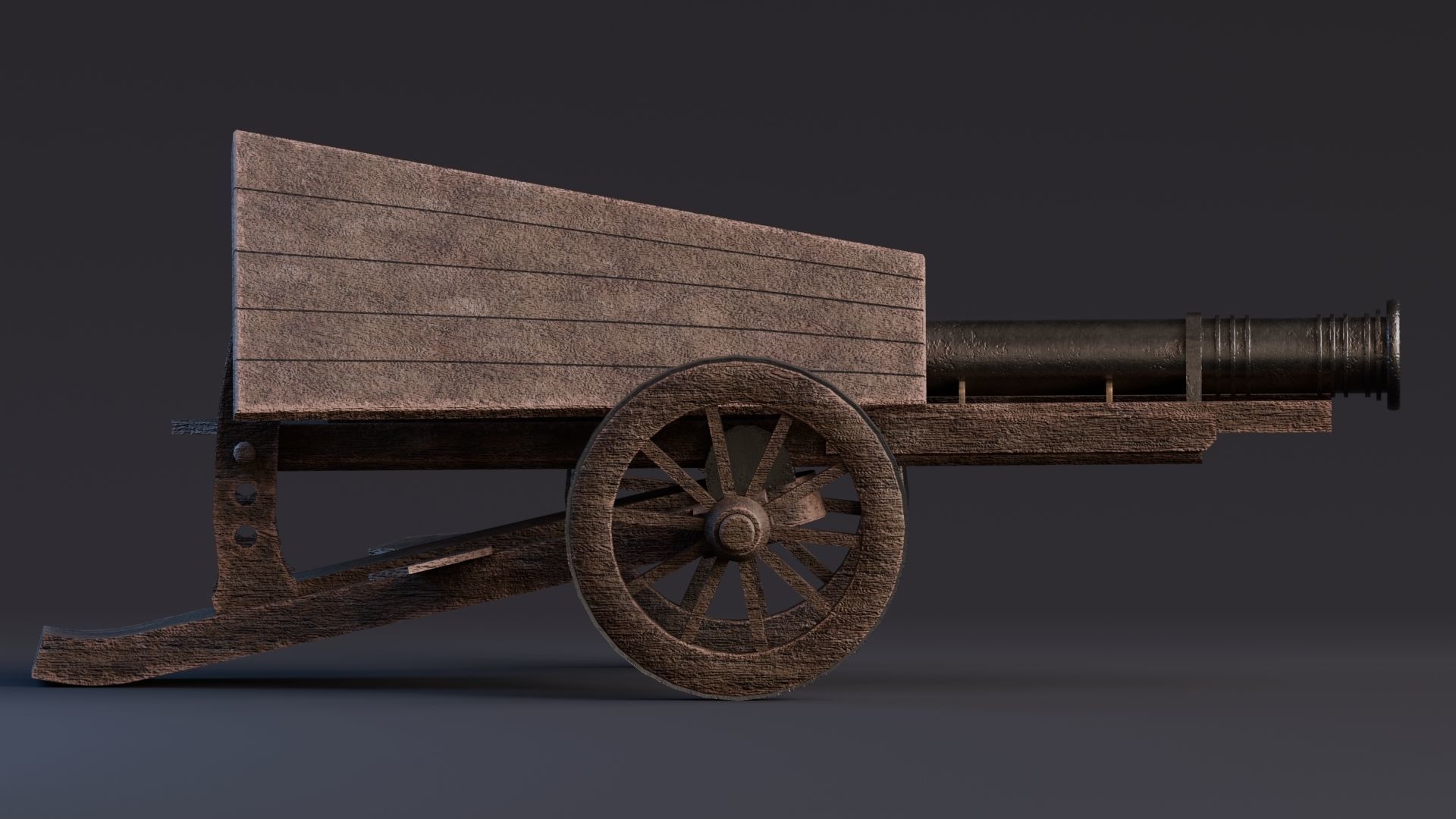 Da Vinci Inventions - Spingarde  Low-poly 3D model_3