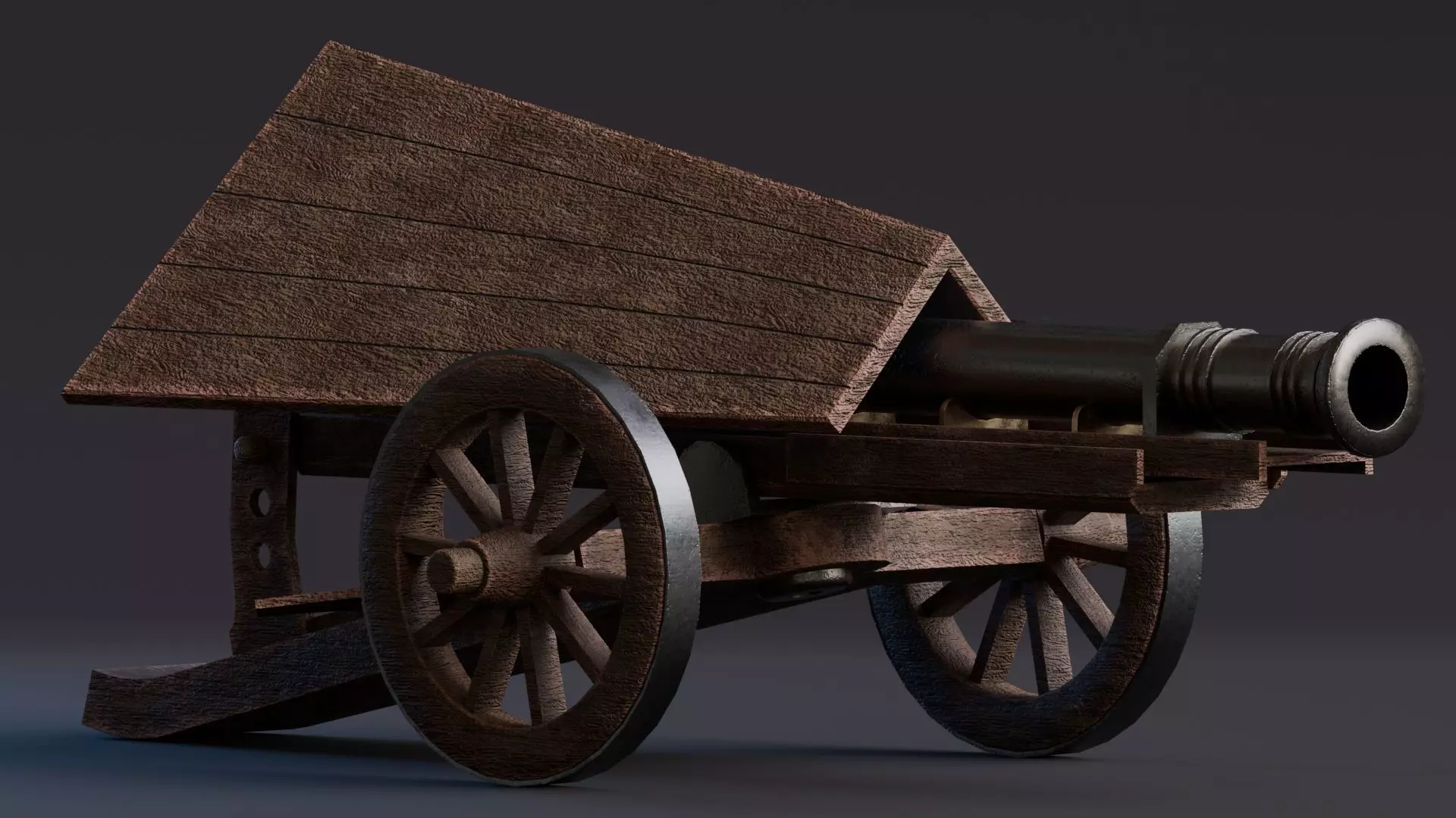 Da Vinci Inventions - Spingarde  Low-poly 3D model_0