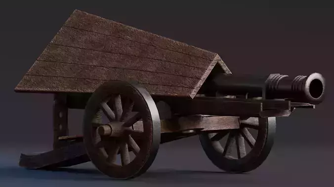 Da Vinci Inventions - Spingarde  Low-poly 3D model