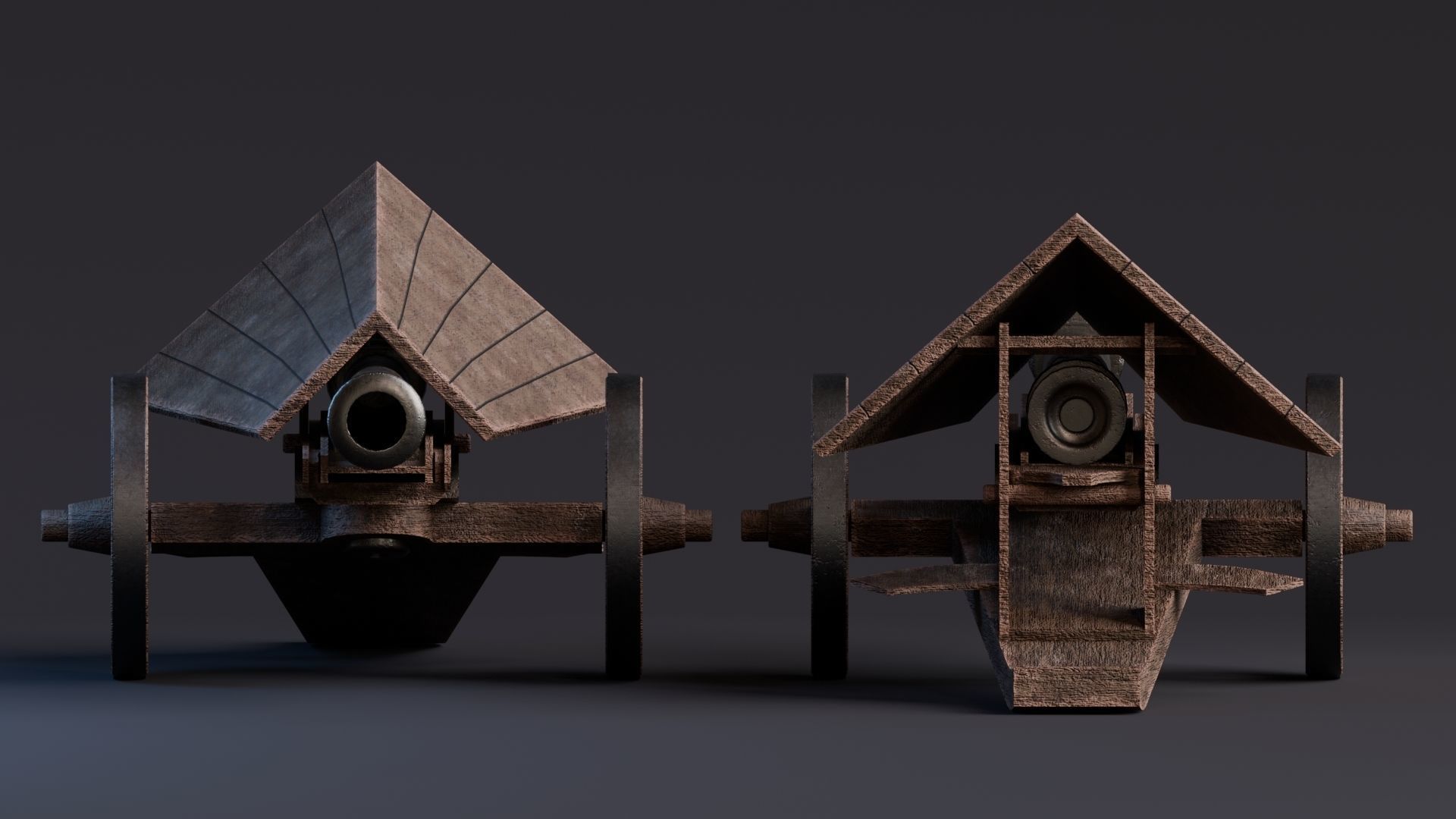 Da Vinci Inventions - Spingarde  Low-poly 3D model_1