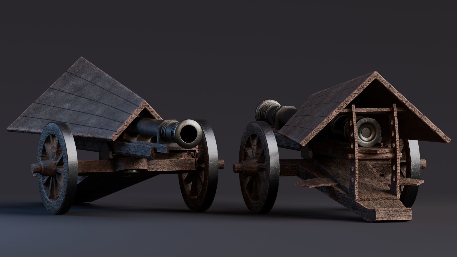 Da Vinci Inventions - Spingarde  Low-poly 3D model_2