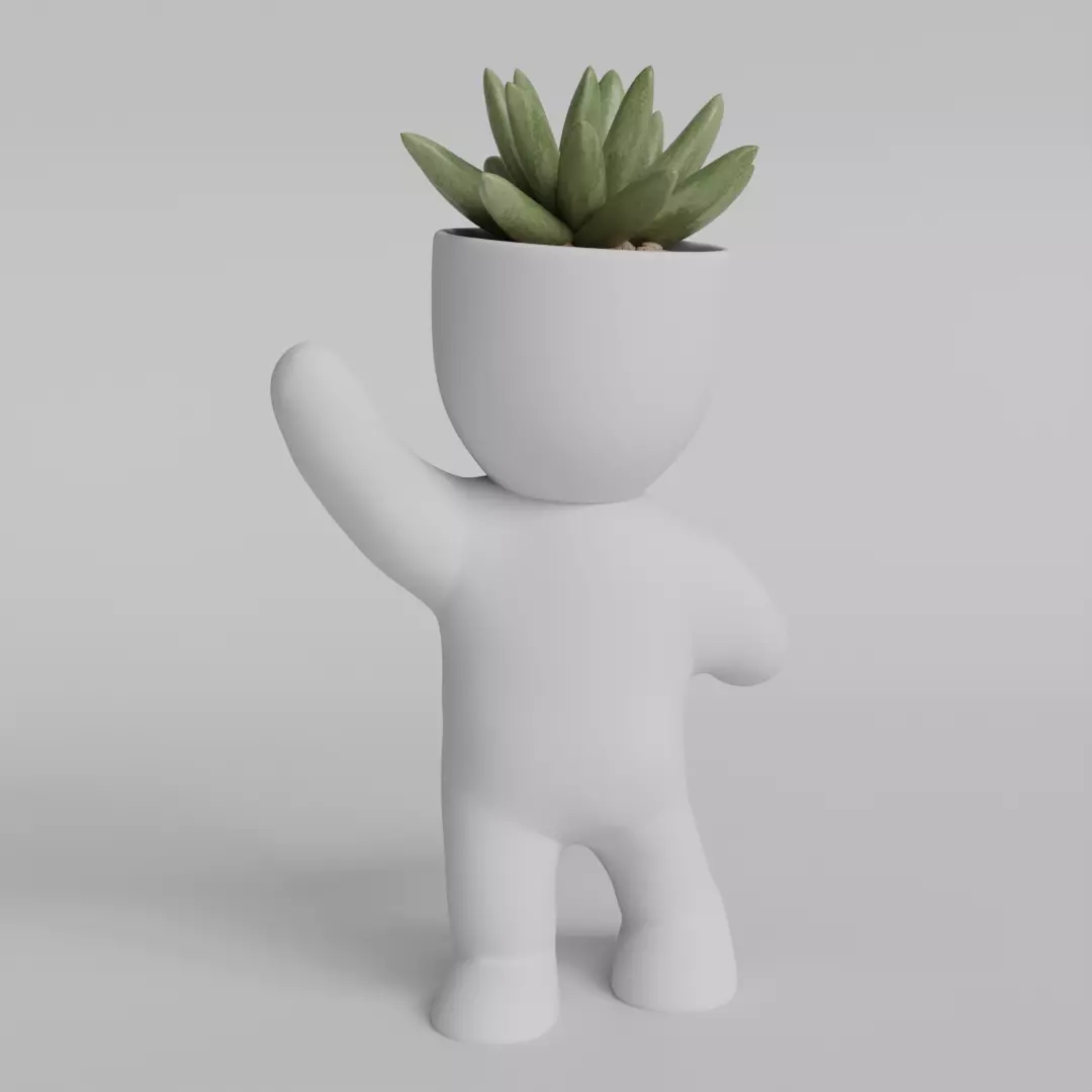 Adorable 3D Printable Planter Figurine 3D print model_0