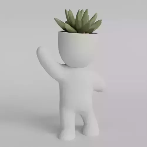 Adorable 3D Printable Planter Figurine