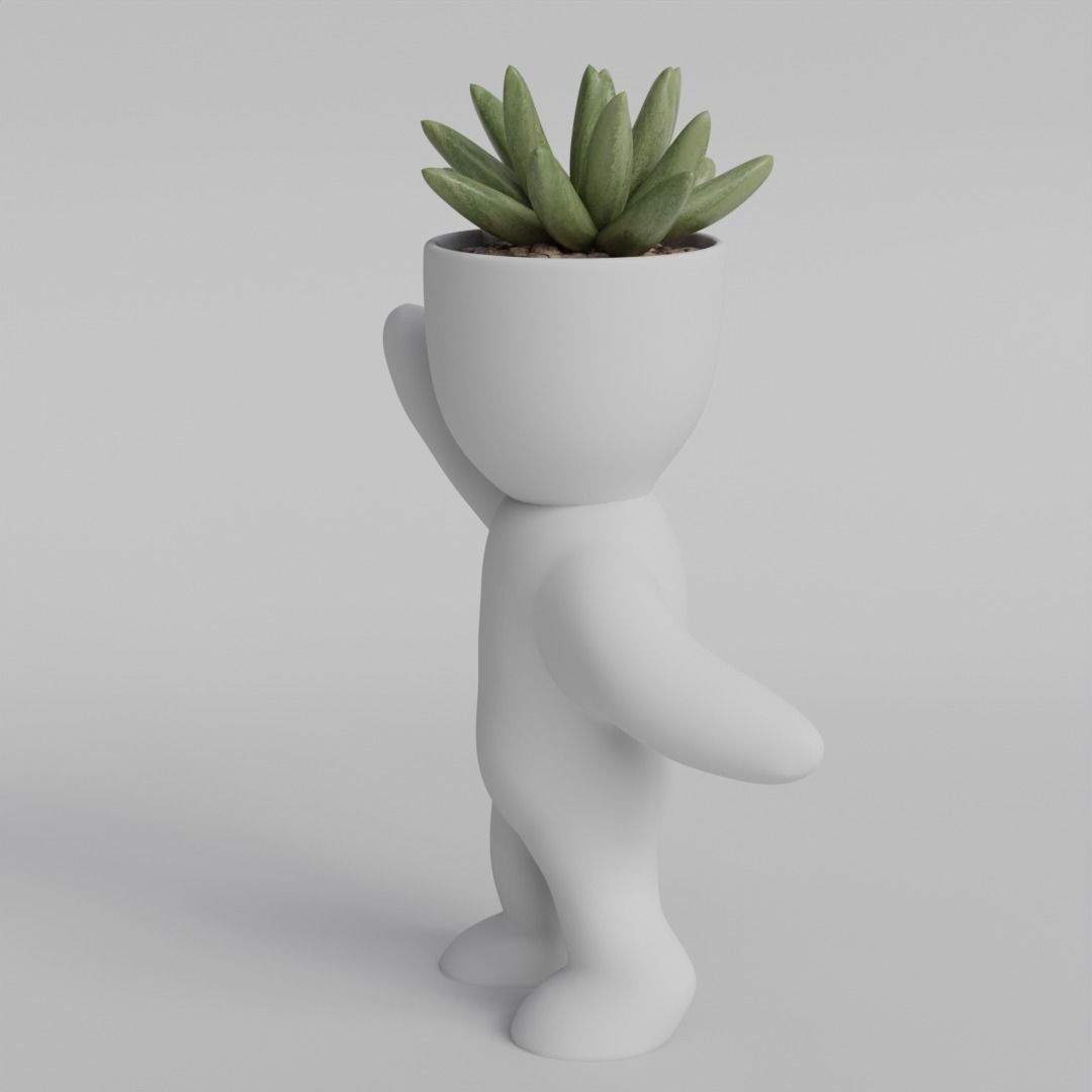Adorable 3D Printable Planter Figurine 3D print model_6