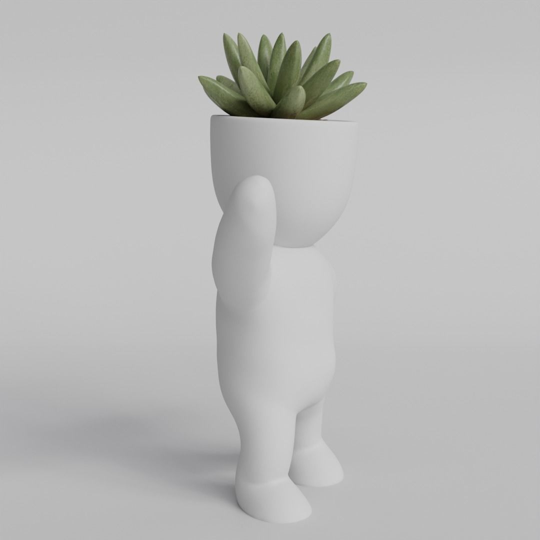 Adorable 3D Printable Planter Figurine 3D print model_1