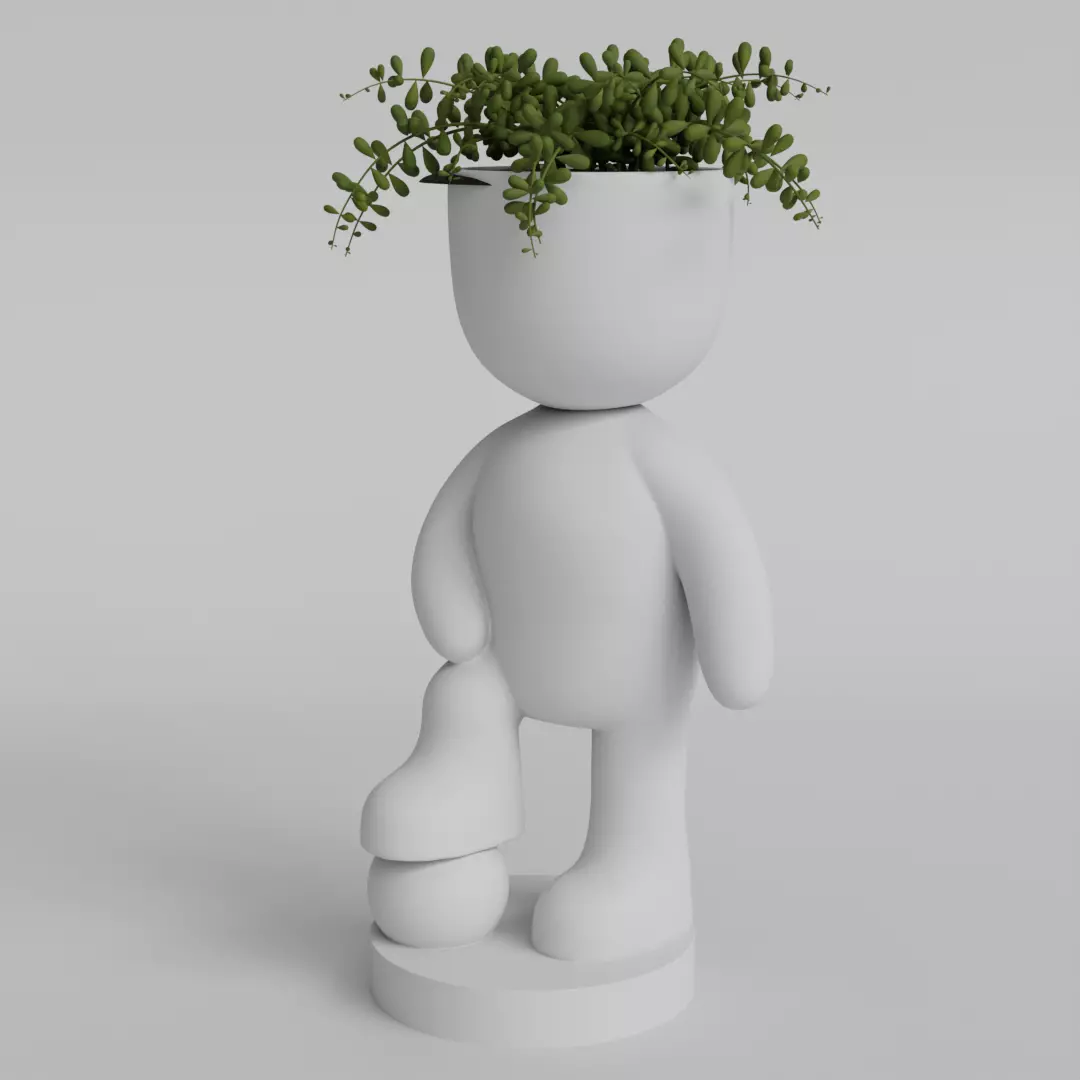 Soccer Player Planter 3D print model