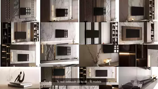 Tv wall collection 02 by dii