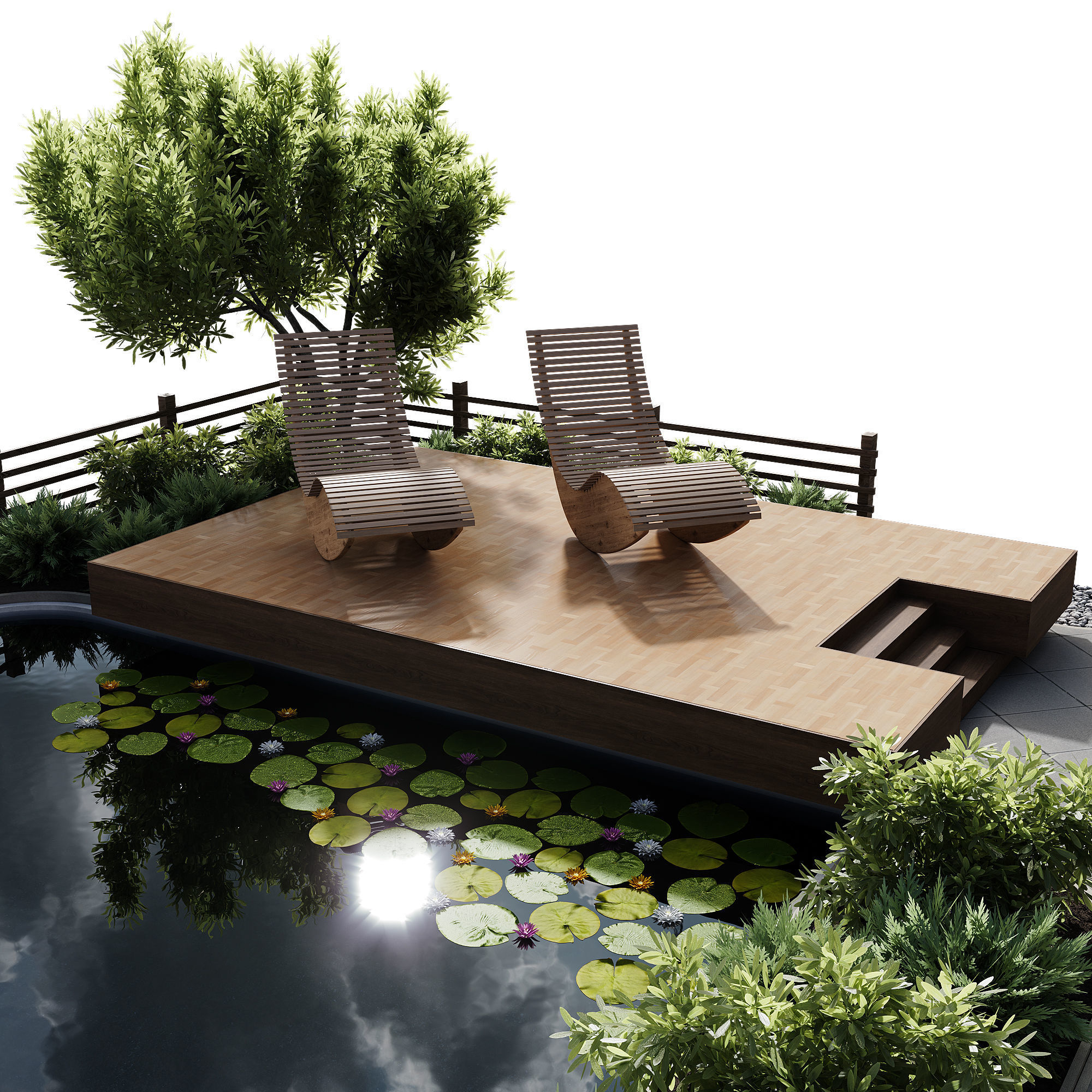 Outdoor plants and town square collection 01 _2