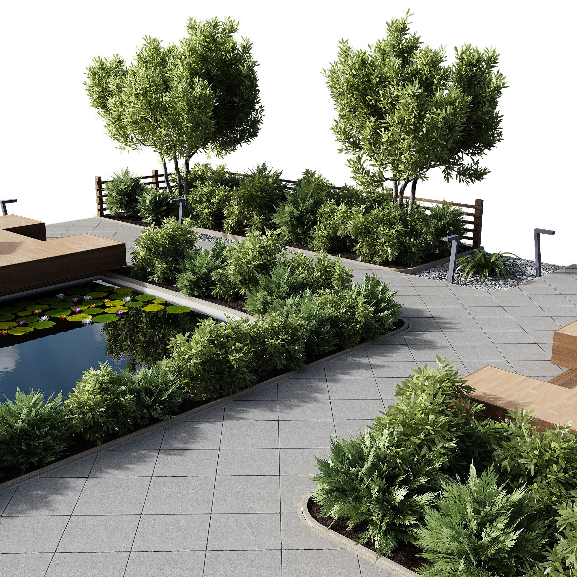 Outdoor plants and town square collection 01 _7