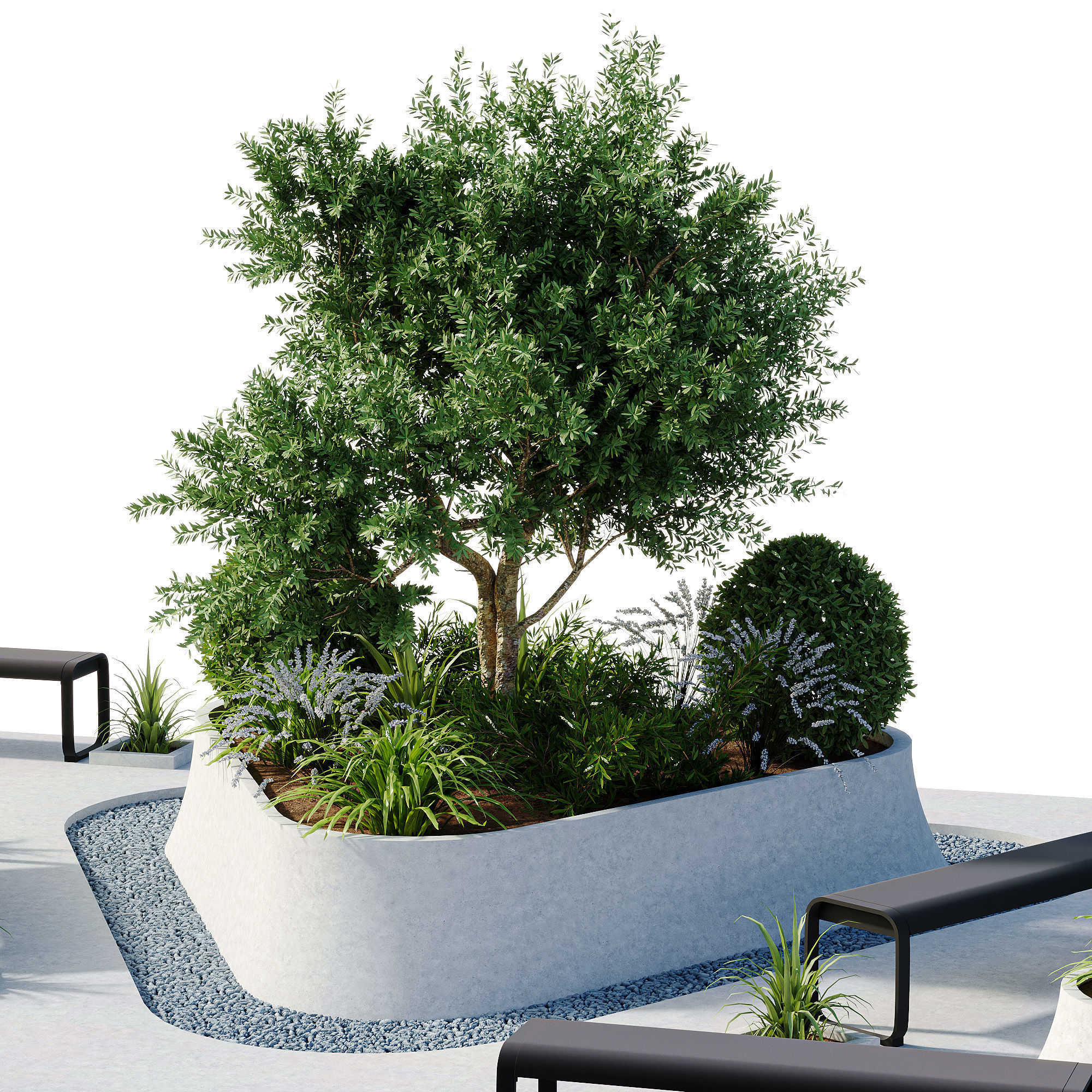 Outdoor plants and town square collection 01 _37