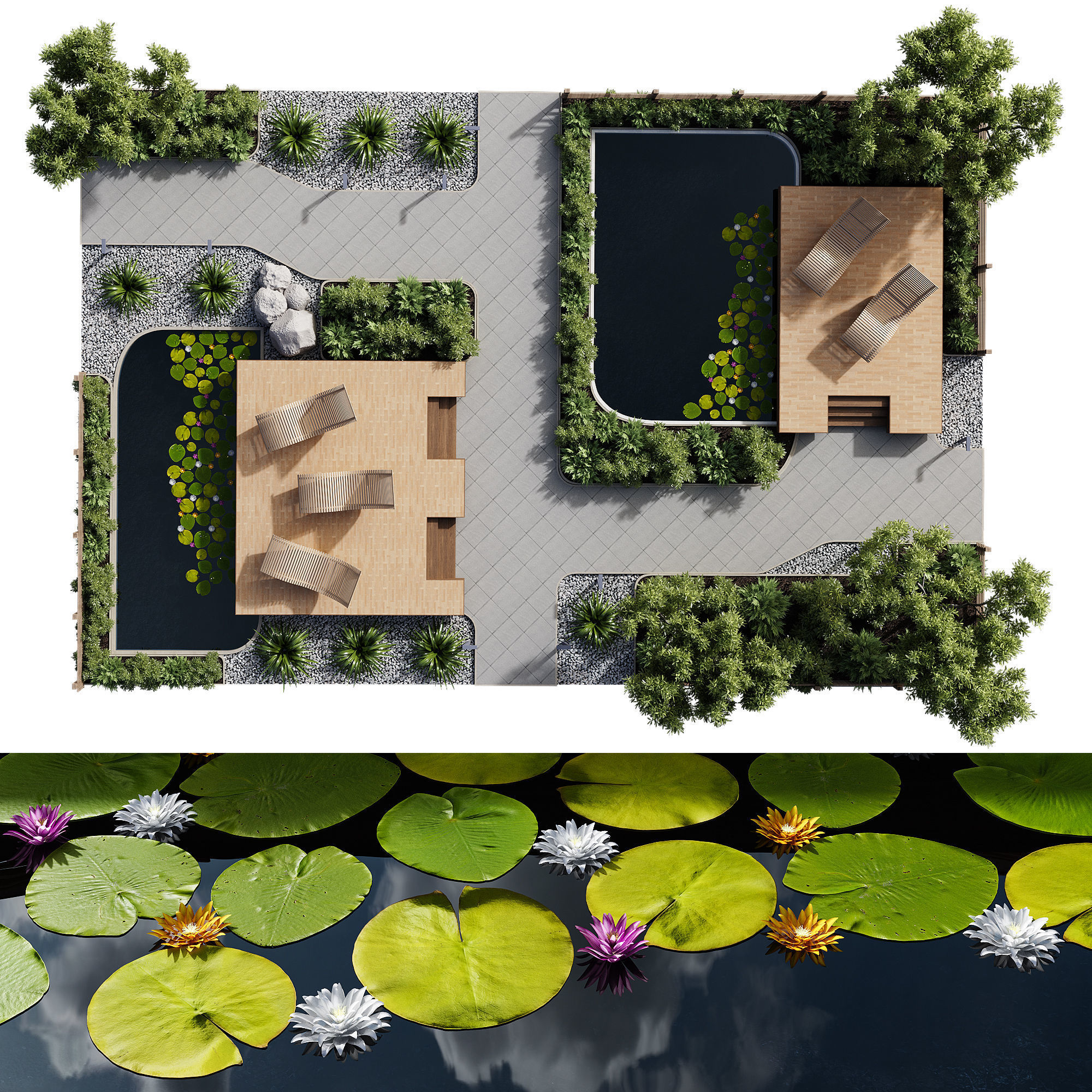 Outdoor plants and town square collection 01 _4