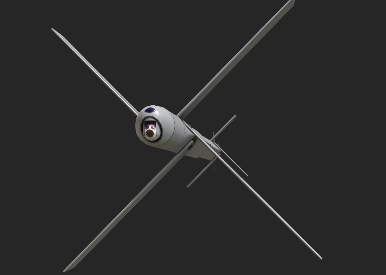 Isra UVision Hero120 Drone UAV Loitering Munition Low-poly 3D model_10