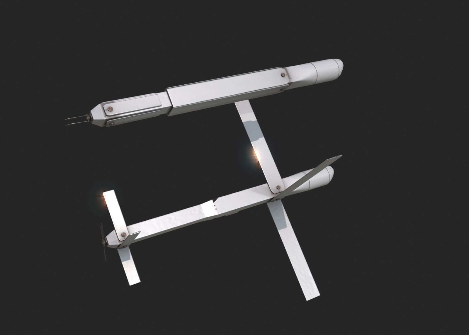 Isra UVision Hero120 Drone UAV Loitering Munition Low-poly 3D model_3