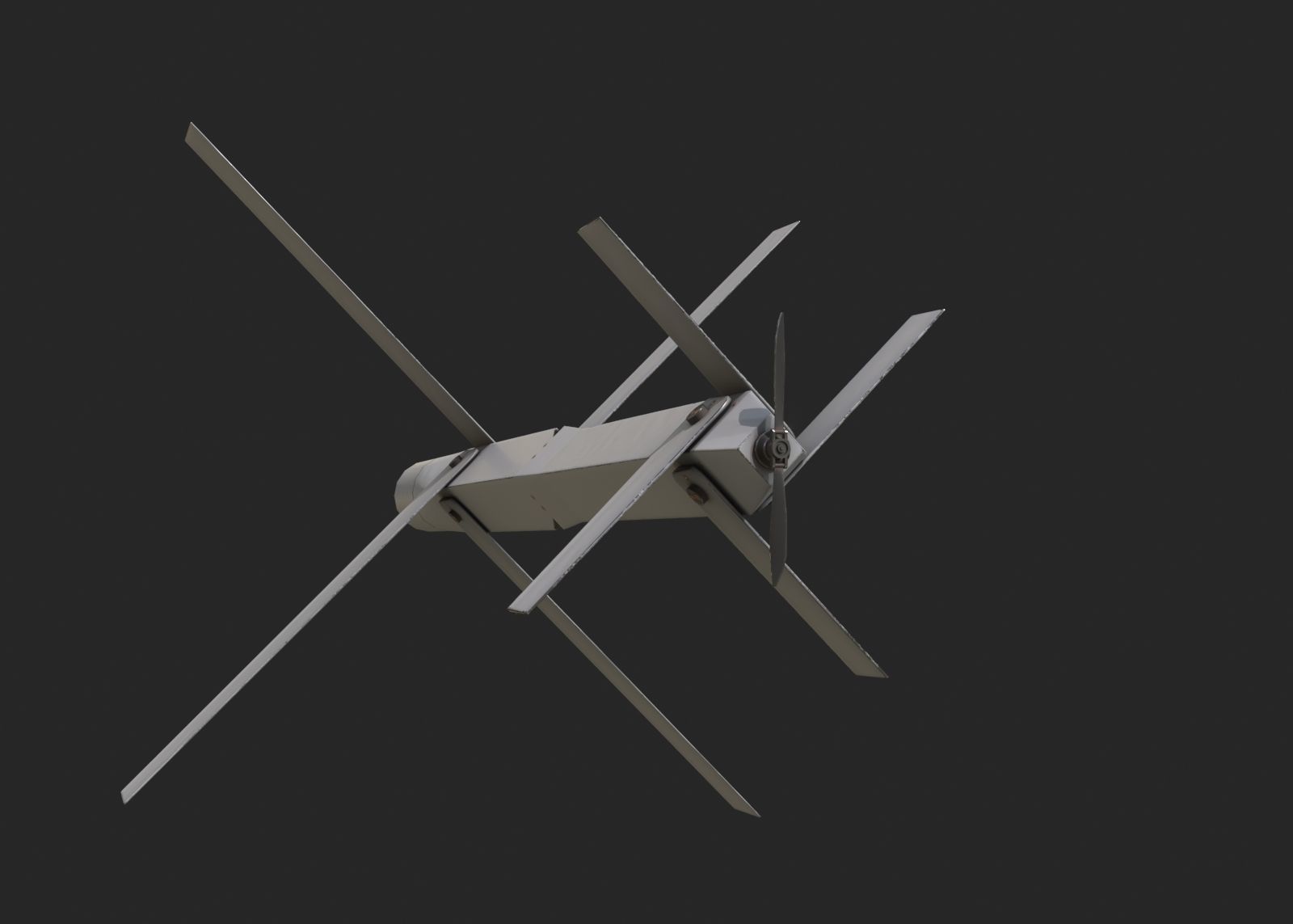 Isra UVision Hero120 Drone UAV Loitering Munition Low-poly 3D model_11