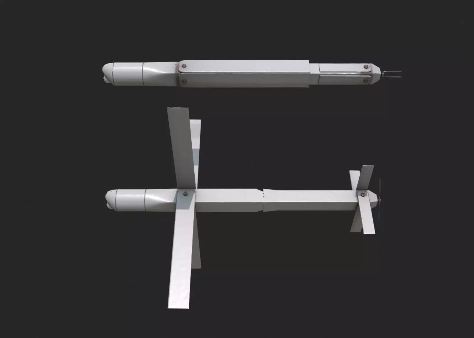 Isra UVision Hero120 Drone UAV Loitering Munition Low-poly 3D model_0