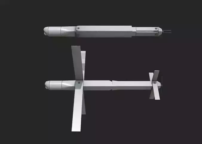 Isra UVision Hero120 Drone UAV Loitering Munition Low-poly 3D model