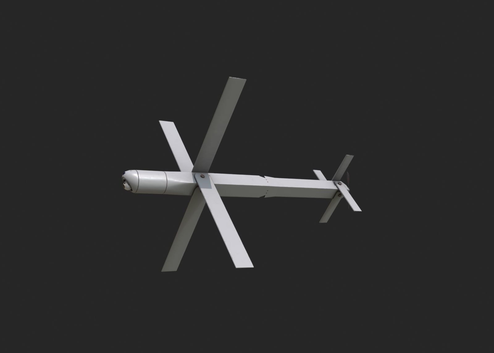 Isra UVision Hero120 Drone UAV Loitering Munition Low-poly 3D model_9