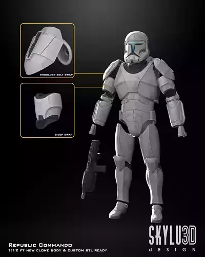 Republic Commando 2024 One12 Scale Custom Kit Files 3D print model