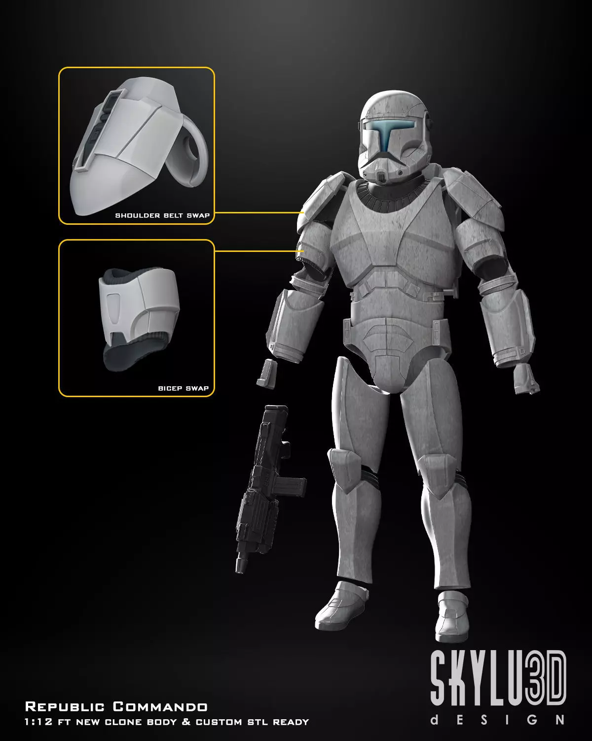 Republic Commando 2024 One12 Scale Custom Kit Files 3D print model_0