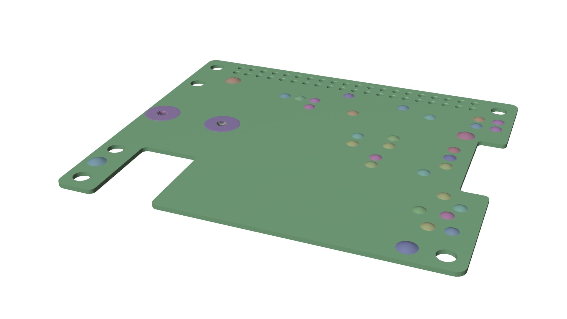 RASPBERRY PI M2 HAT PLUS  Low-poly 3D model_6