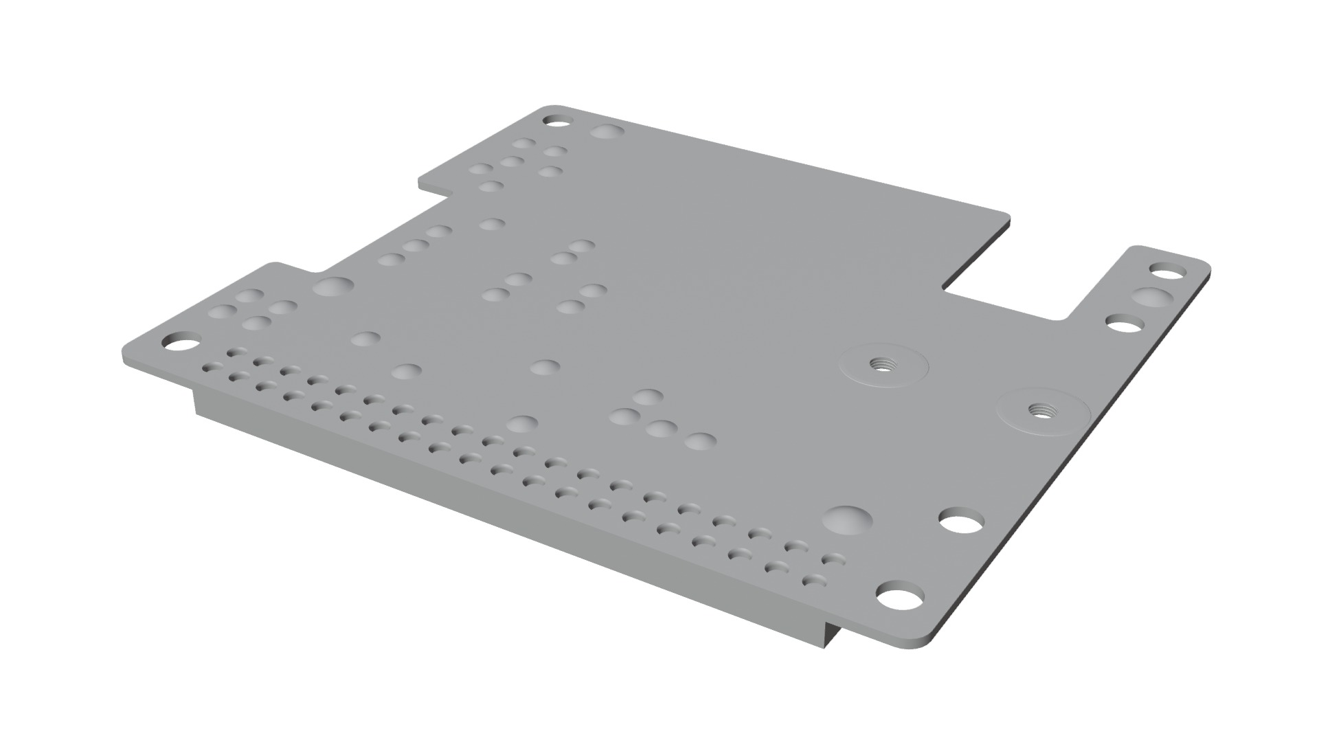 RASPBERRY PI M2 HAT PLUS  Low-poly 3D model_12