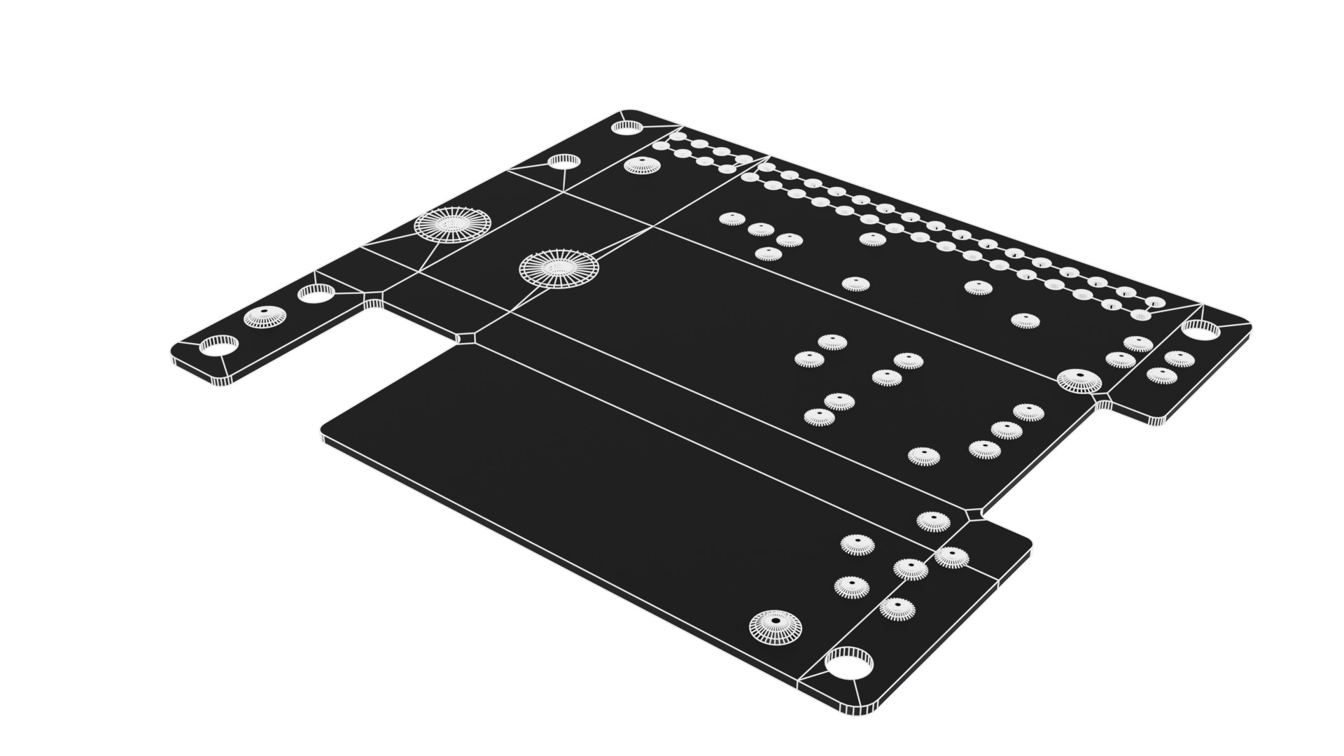 RASPBERRY PI M2 HAT PLUS  Low-poly 3D model_17
