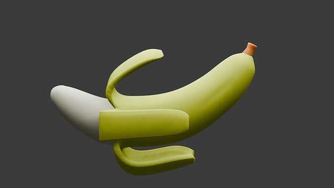 Plain Banana Model Free low-poly 3D model