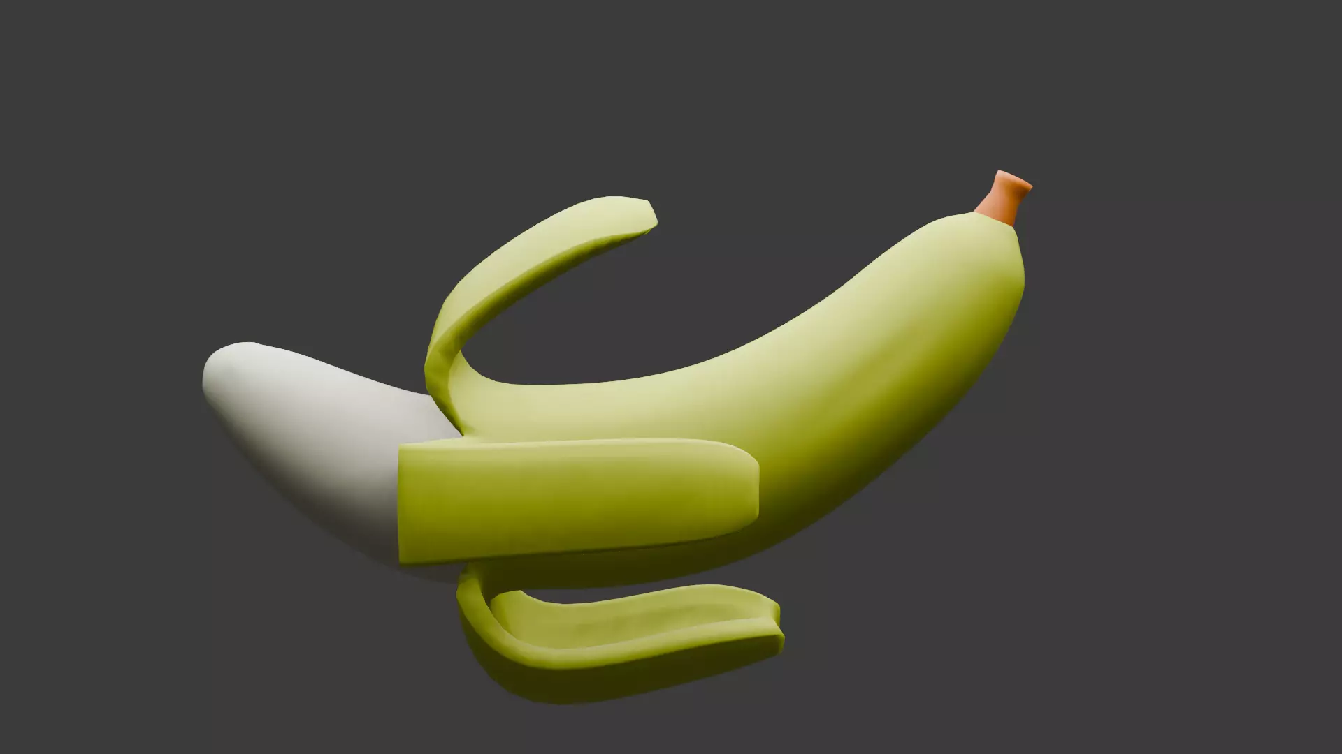 Plain Banana Model Free low-poly 3D model