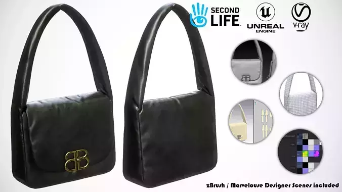 Balenciaga Handbag  Black Leather 