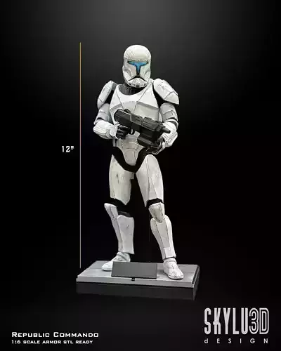 Republic Commando One6 Scale Custom STL Files 3D print model
