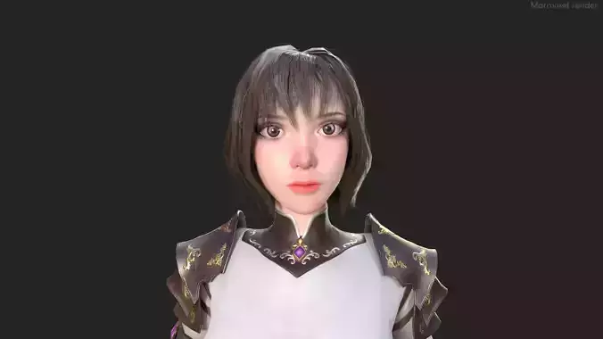 Dark Knight Vesta Low-poly 3D model