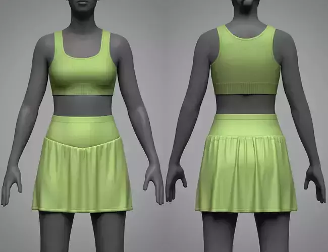 Top And Skirt 3D Model 