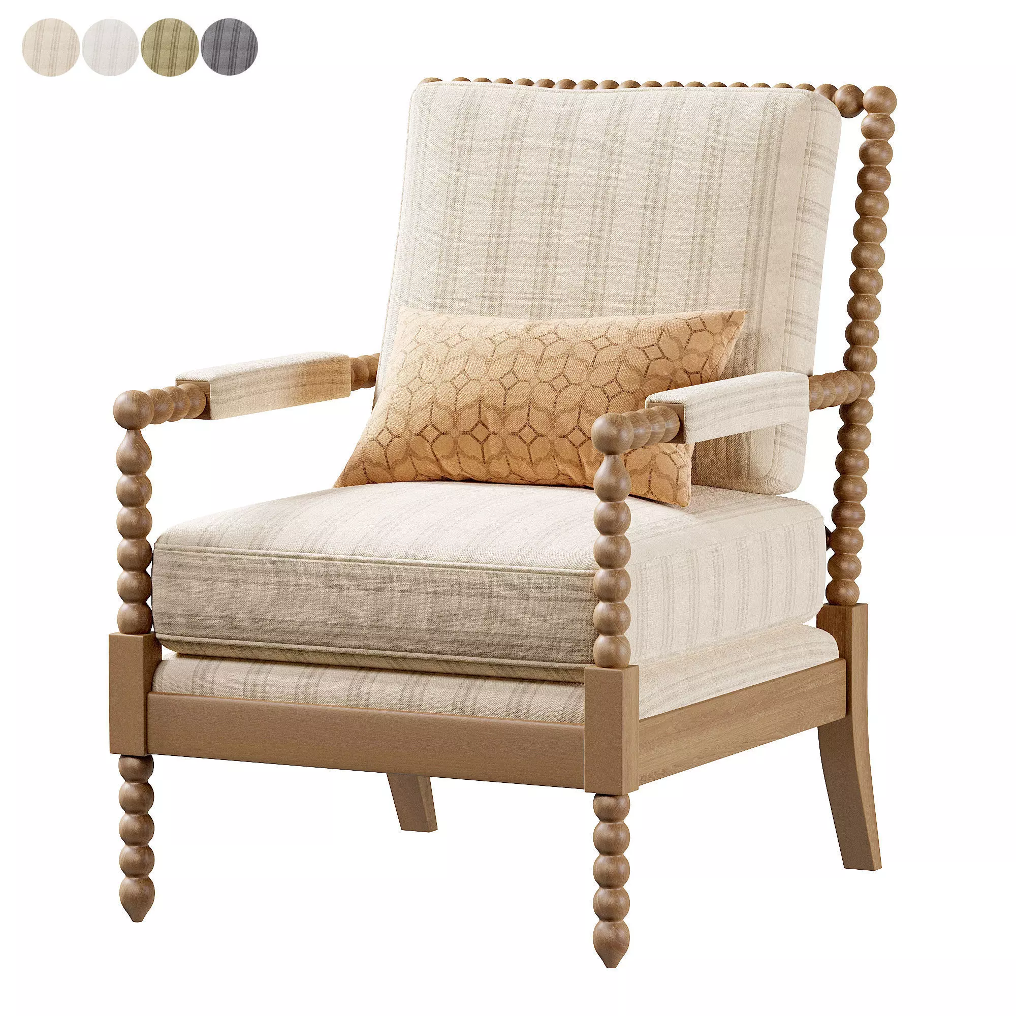Spindle chair 3D model