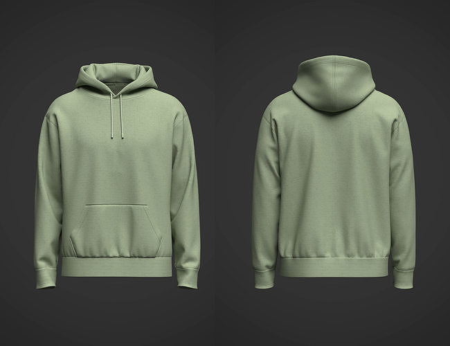 Mans Hoodie 3D Model  3D model